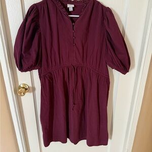Burgundy babydoll Dress